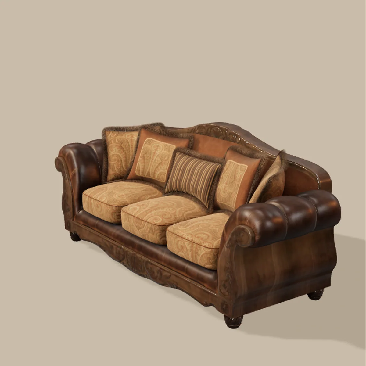 Luxuriöser Ledersessel in einem dunklen privaten Interieur